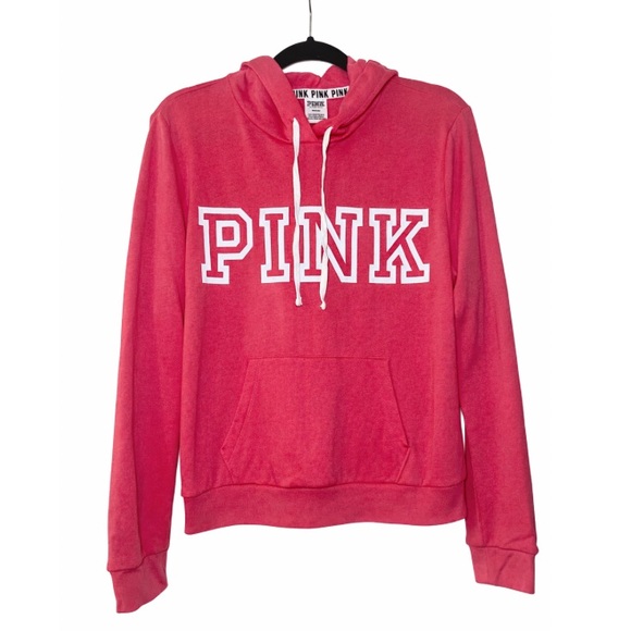 PINK Victoria's Secret Sweaters - PINK Victoria's Secret Coral Pink Perfect Pullover Lightweight Sweatshirt